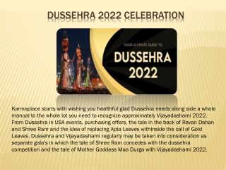 DUSSEHRA 2022 CELEBRATION