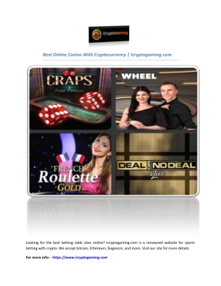 Best Online Casino With Cryptocurrency | Icryptogaming.com