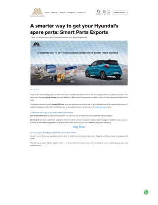 Hyundai's spare parts | Smart Parts Exports