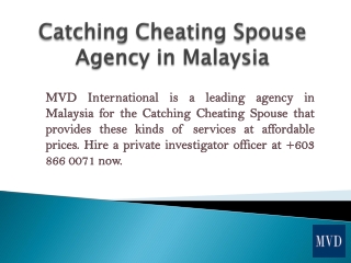 Catching Cheating Spouse Agency Malaysia