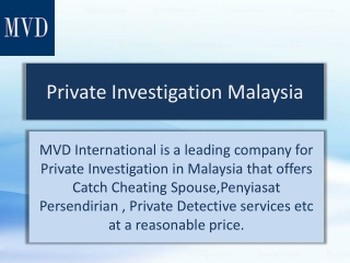 Private Investigation Malaysia