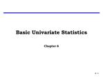 Basic Univariate Statistics