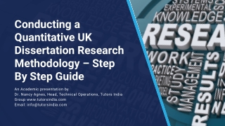 Conducting a Quantitative UK Dissertation Research Methodology – Step By Step Guide