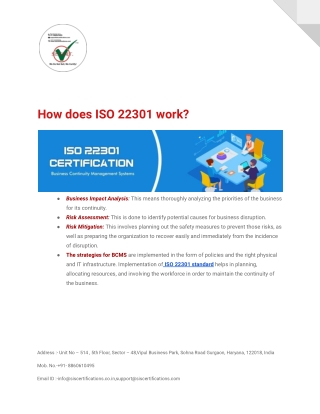 How does ISO 22301 work?