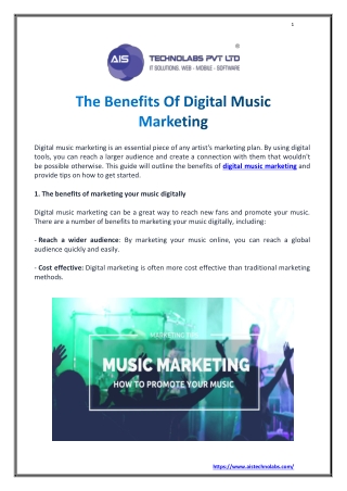 The Benefits Of Digital Music Marketing
