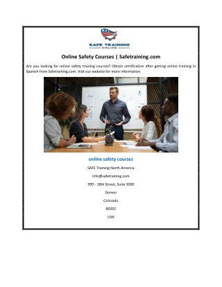 Online Safety Courses | Safetraining.com