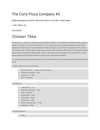 The Curry Pizza Company #3