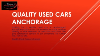 Quality Used Cars Anchorage | Bryanjefferymotors.com