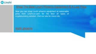 Shop The Best Linzhi Phoenix Equipment At A Low Price  Linzhi