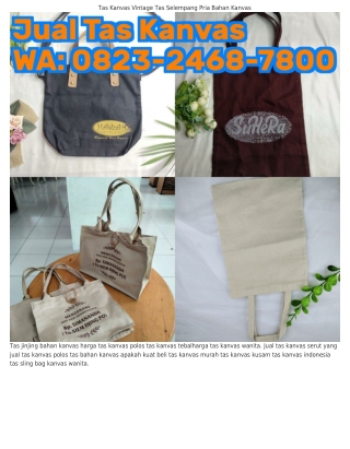 Ô8ᒿЗ-ᒿ4Ꮾ8-ᜪ8ÔÔ (WA) Tas Kanvas Handmade Tas Selempang Kanvas Polos