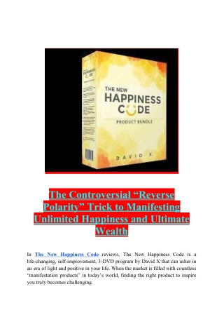New happiness code