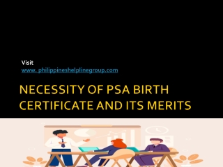 NECESSITY OF PSA BIRTH CERTIFICATE AND ITS MERITS 2