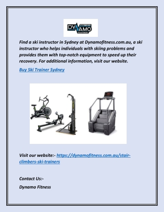 Looking to Purchase a Ski Trainer in Sydney