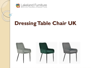 Dressing Table Chair UK