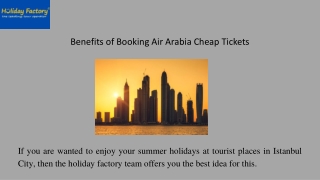 Book and Enjoy With Air Arabia Cheap Tickets