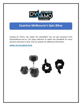 Examine Melbourne's Spin Bikes