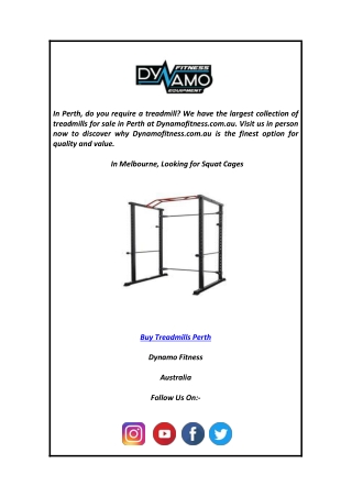 In Melbourne, Looking for Squat Cages