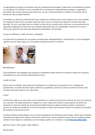 Principales motivos por los que reemplazar la cerradura al cambiarte de casa