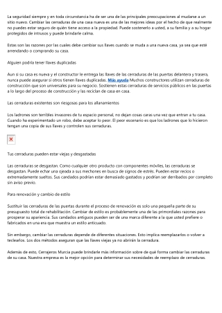 ¿Hay que cambiar las cerraduras al cambiarse de casa?