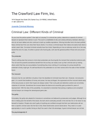 The Crawford Law Firm, Inc
