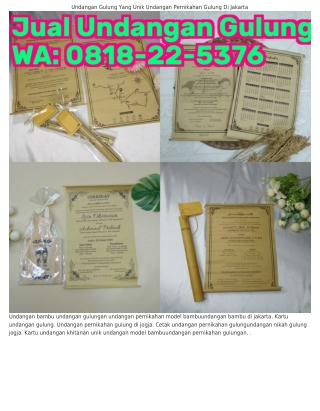 08I8_ᒿᒿ_5౩7Ꮾ (WA) Undangan Pernikahan Gulung Di Jogja Undangan Pernikahan Bambu
