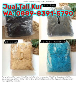 Ô889~8ᣮ9l~5ᜪ9Ô (WA) Kerajinan Tas Dari Tali Kur Harga Tali Kur Untuk Membuat Tas