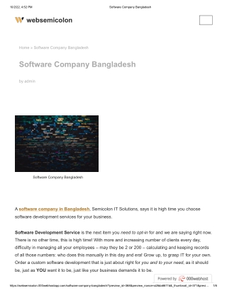 A software company in Bangladesh, Semicolon IT Solution - Semicolon IT Solutions