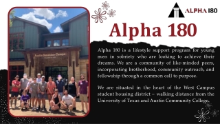 Transitional Living and Outpatient Treatment Program | Alpha 180