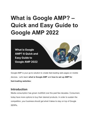 What is Google AMP? – Quick and Easy Guide to Google AMP 2022