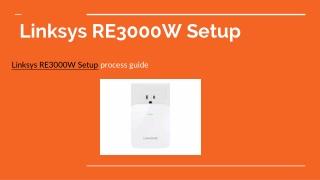 Linksys RE3000W Setup