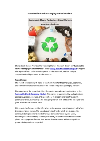 Sustainable Plastic Packaging Global Markets
