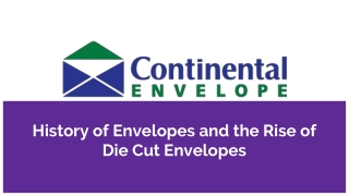 History of Envelopes and the Rise of Die Cut Envelopes