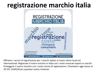 registrazione marchio italia