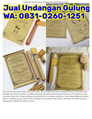 O8ᣮ1~OᒿᏮO~1ᒿ51 (WA) Undangan Gulung Murah Di Bandung Undangan Pernikahan Bambu J