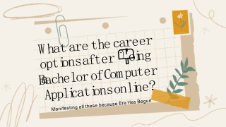 What are the career options after doing a Bachelor of Computer Applications onli
