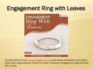 Engagement Ring with Leaves