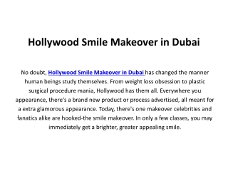Hollywood Smile Makeover in Dubai