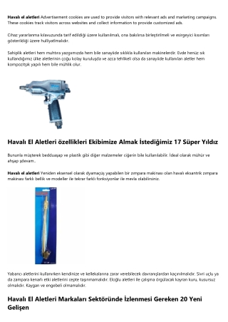 Havalı El Aletleri: İyi, Kötü, Çirkin