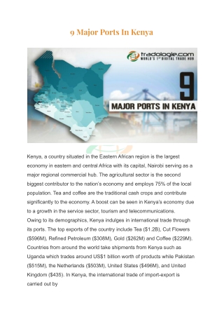 9 Major Ports In Kenya