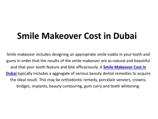 Smile Makeover Cost in Dubai