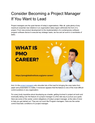 Consider Becoming a Project Manager If You Want to Lead (1)