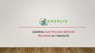 Electricians and Electrical Services in Toronto