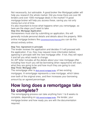 Do you need a mortgage broker to remortgage