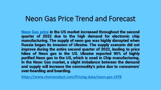 Neon Gas Demand online