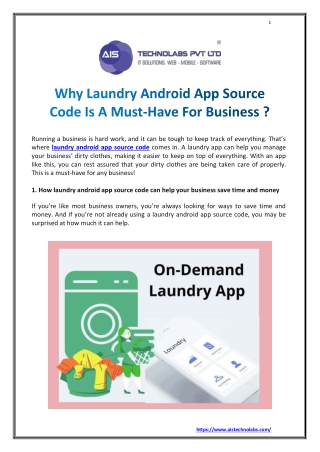 Why Laundry Android App Source Code Is A Must-Have For Businesses