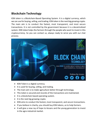 Blockchain Technology