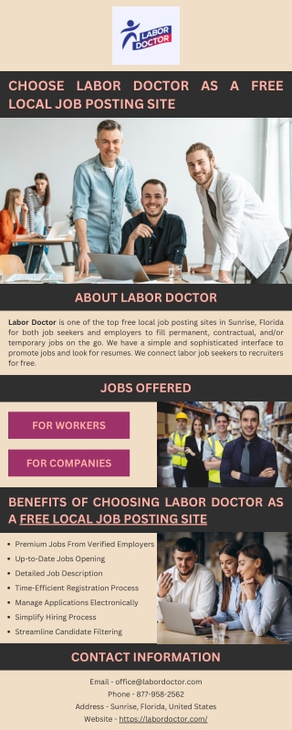 Choose Labor Doctor as a Free Local Job Posting Site