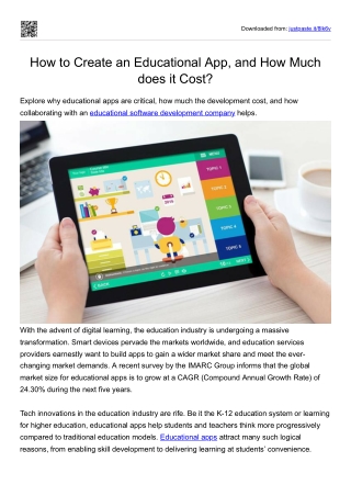 How to Create an Educational App, and How Much does it Cost?