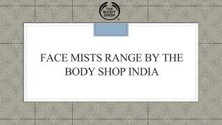 Face Mists Range by The Body Shop India