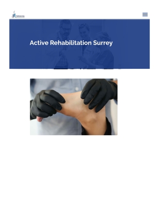 active rehabilitation physiotherapy